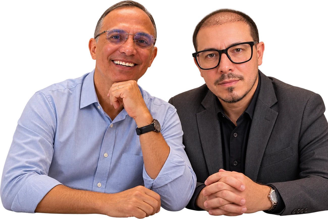Psicólogo Elisvaldo Cardoso e psiquiatra Dr. Silmar Gonçalves, lado a lado